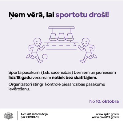 Nosacijumi sportam pēc 9.oktobra